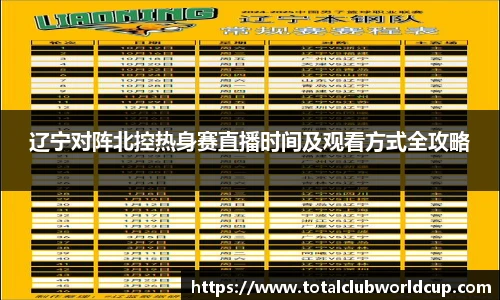 辽宁对阵北控热身赛直播时间及观看方式全攻略